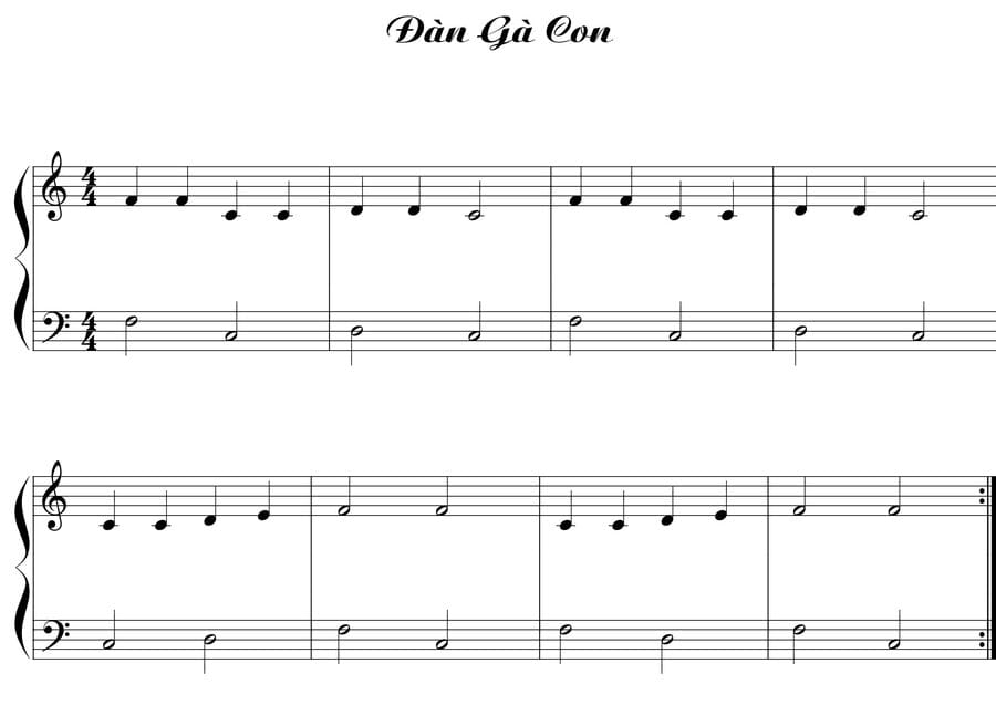 Các bài piano dễ chơi cho người mới bắt đầu