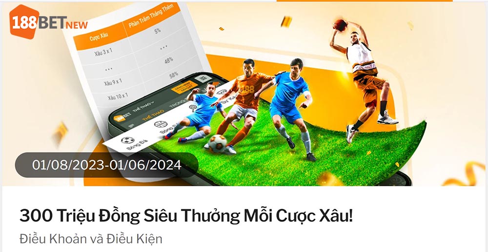 Tiền thưởng 188bet tháng 10 năm 2023