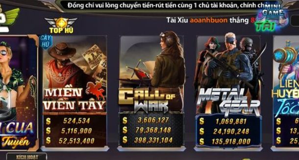 Metal Gear Slot: Trải Nghiệm Game Nổ Hũ Hấp Dẫn Với Cơ Hội Đổi Thưởng Cực Lớn