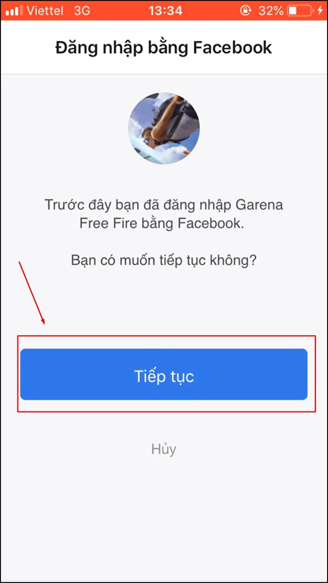 đăng nhập game bằng facebook khác