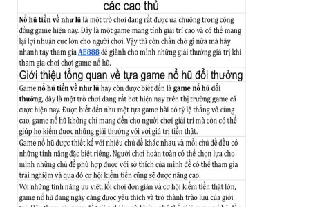 Kinh nghiệm chơi game bài nổ hũ đổi thưởng từ cao thủ.